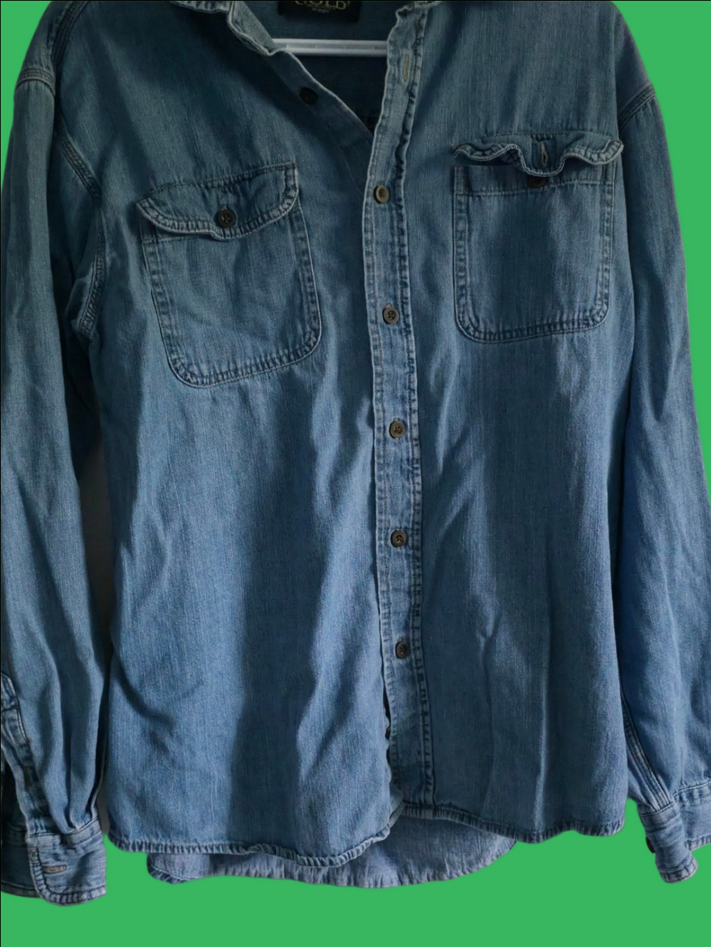 4/$67 Deal! Vintage Rustler Light Blue Denim Button-Down Shirt